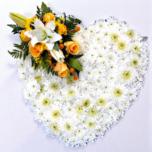 Seasonal Heart Wreath with Side Spray